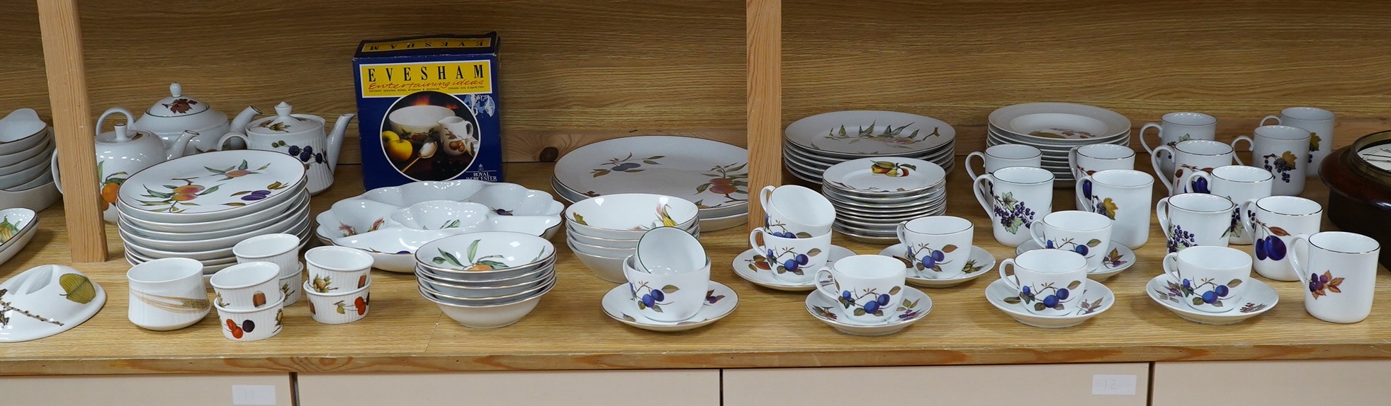 A Royal Worcester Evesham dinner service and table ware. Condition - fair to good